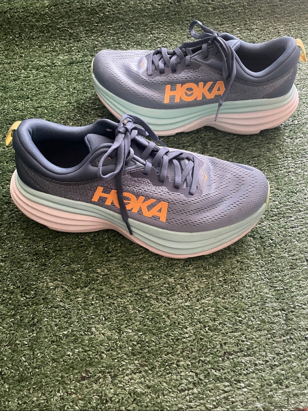 Hoka Bondi 8 Men's Size 8 D Real Teal/ Shadow Running Shoes Sneakers
